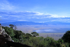 Looking down on the Ngorongoro Crater